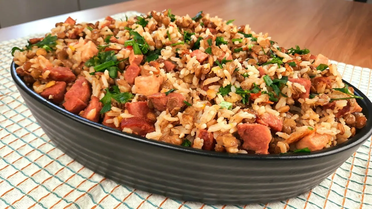 Arroz com Lentilhas