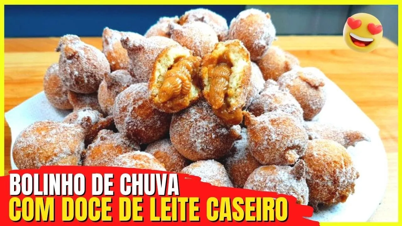 Bolinho de Chuva com Doce de Leite