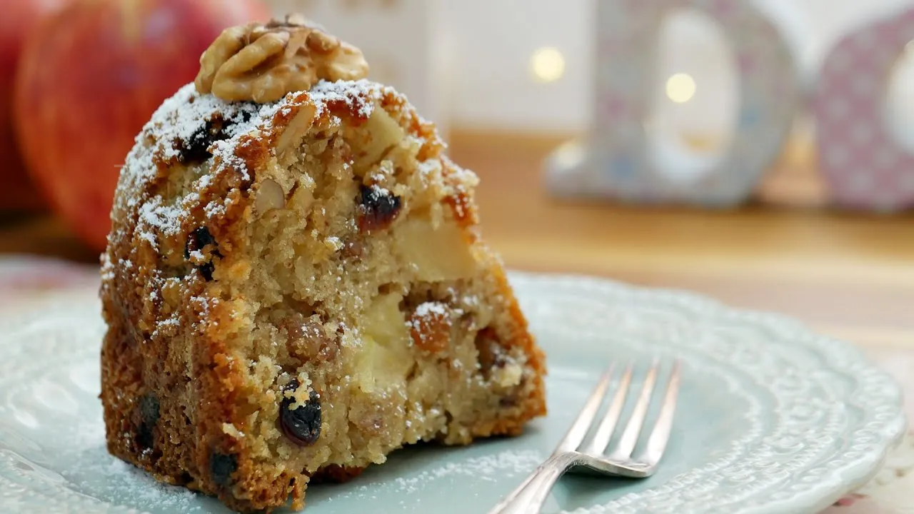Bolo de Maçã com Passas