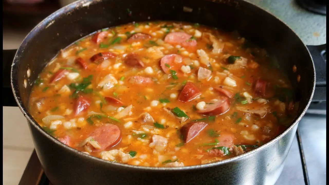 Canjica Salgada com Calabresa