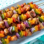 Espetinho de Frango com Legumes