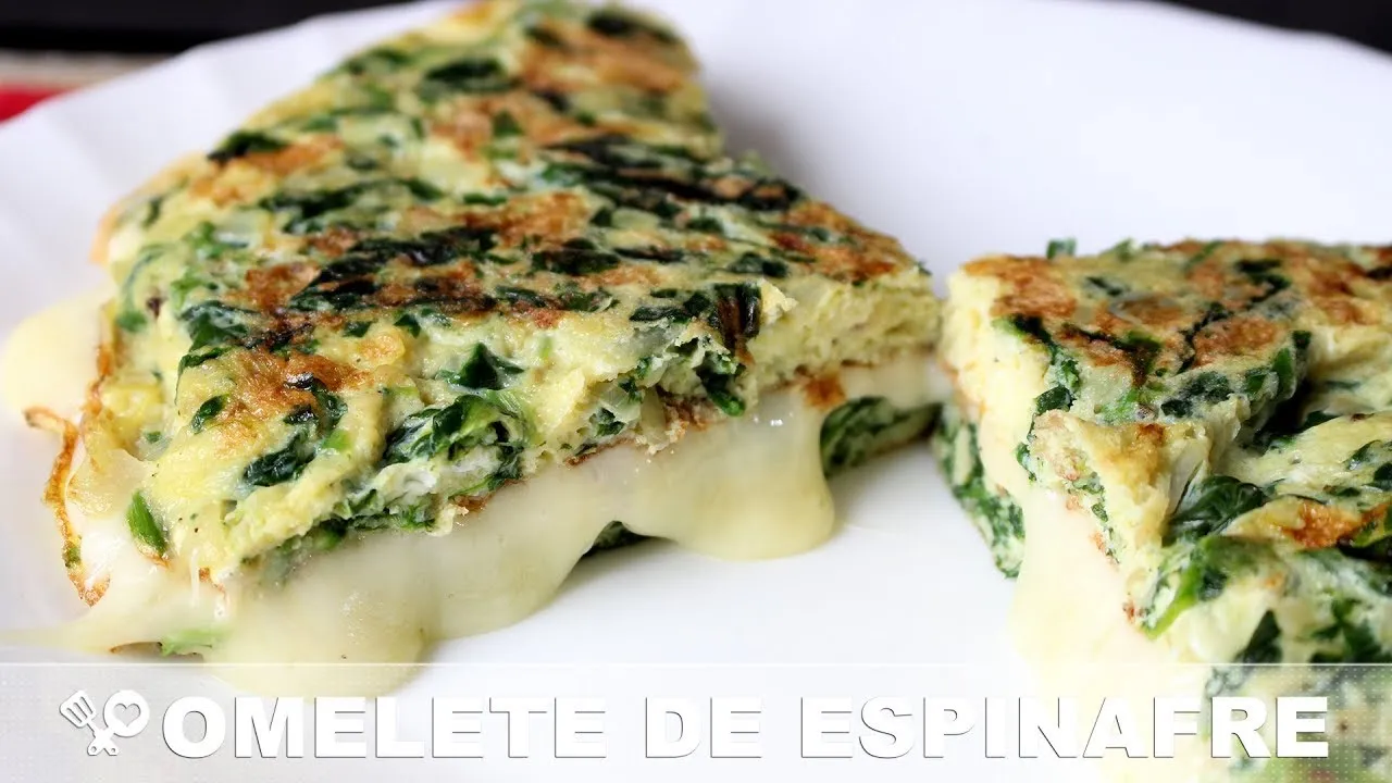 Omelete de Espinafre e Queijo