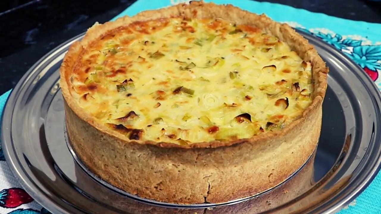 Quiche de Alho-Poró com Queijo