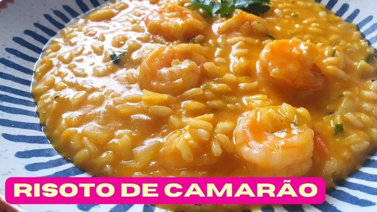 Risoto de Abóbora com Camarão