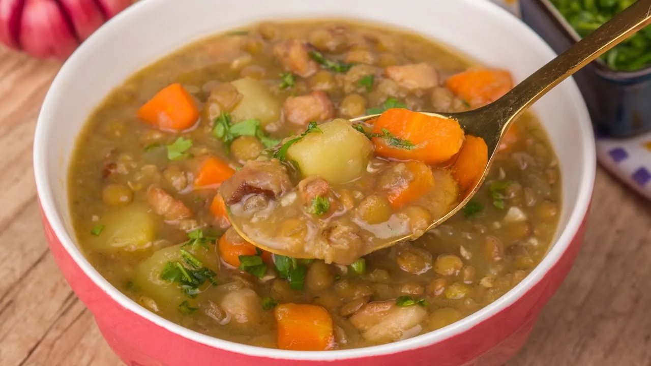 Sopa de Lentilha com Cenoura