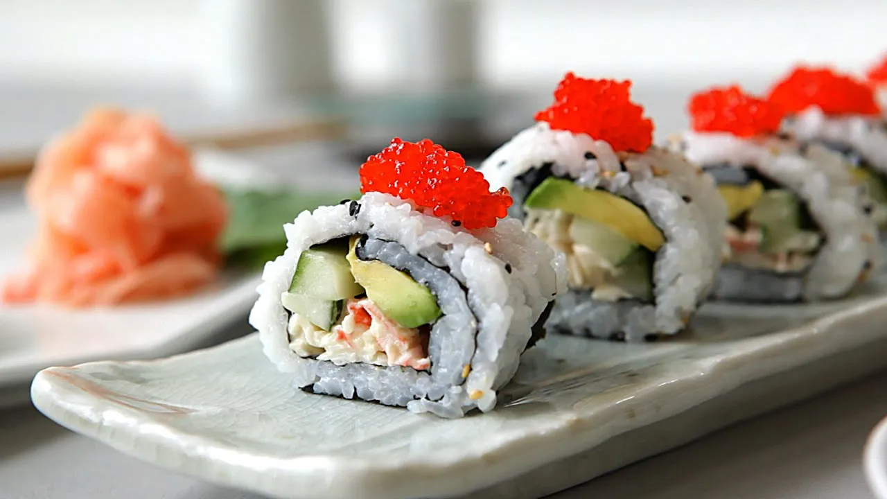 Sushi de Pepino e Abacate