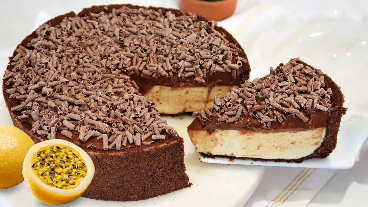 Torta de Maracujá com Chocolate