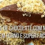 Torta de Nozes com Chocolate