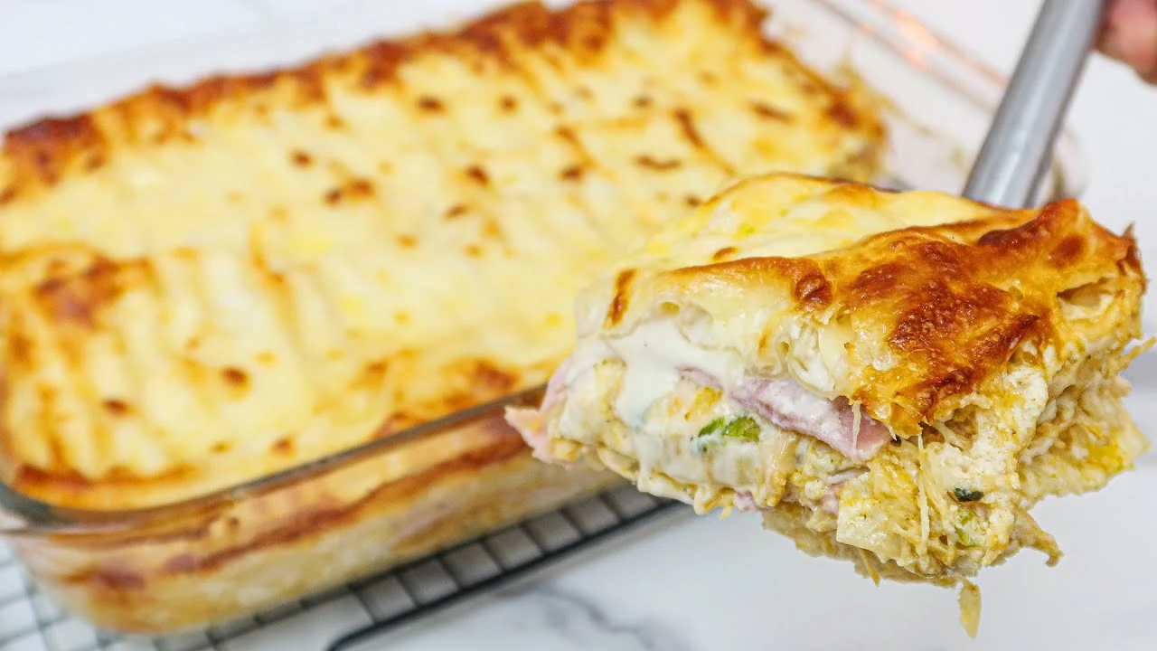 Lasanha de Frango com Queijo