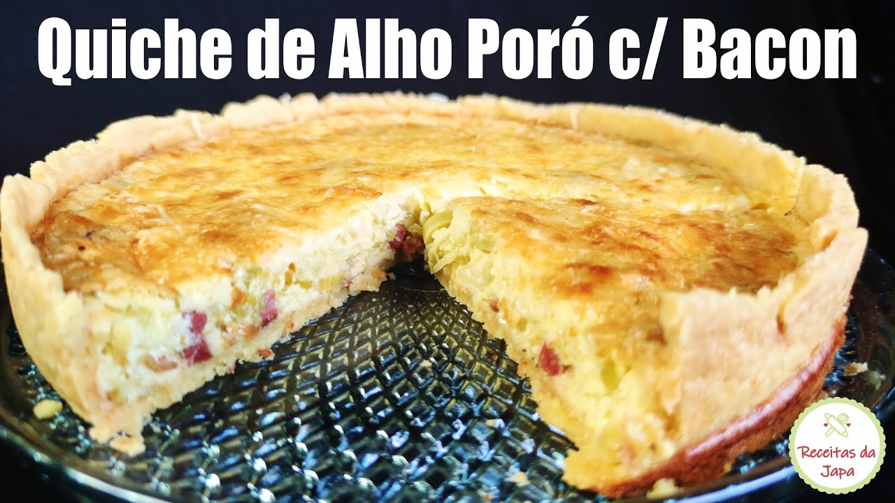 Quiche de Alho-Poró e Bacon